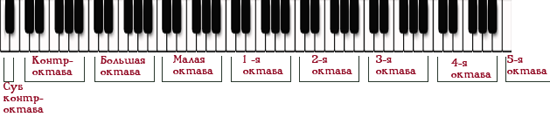 1 урок расположение октав на клавиатуре фортепиано